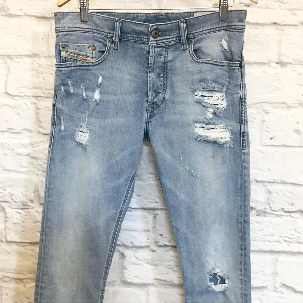 Diesel Tepphar 31x32 Tag Size Men's Distressed Slim Jeans Measures 33x31